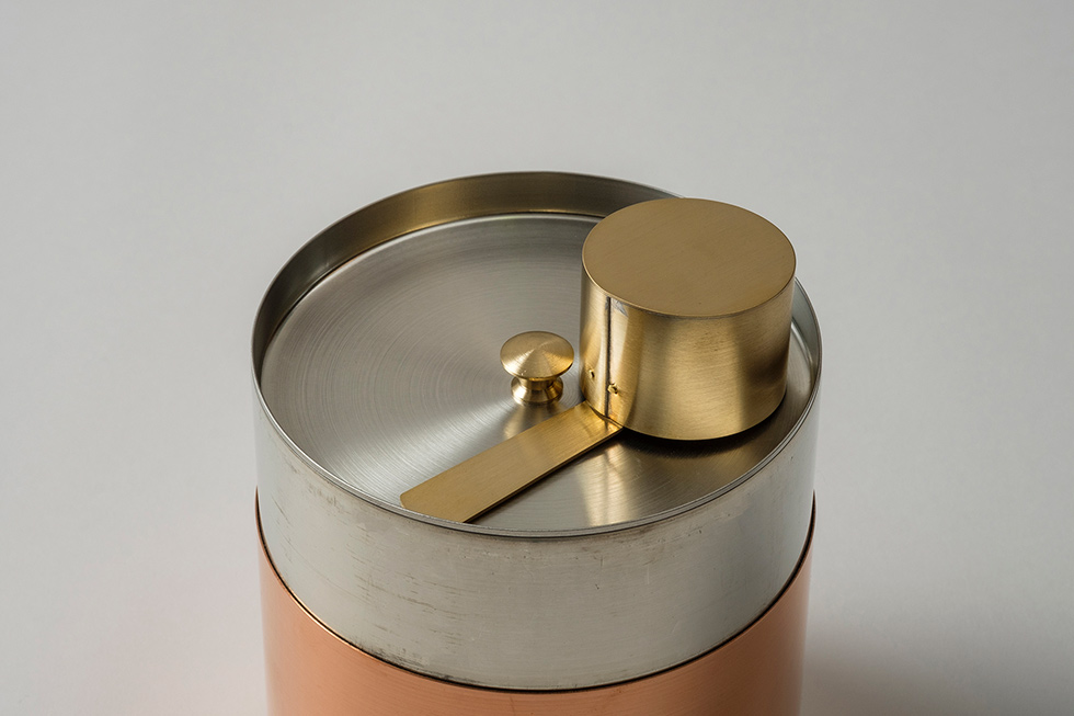 茶筒の開化堂 | Copper Coffee 300g w/handle with coffee spoon